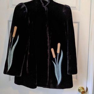 Retro chic vintage Borg Laska "intrigue" women's winter coat